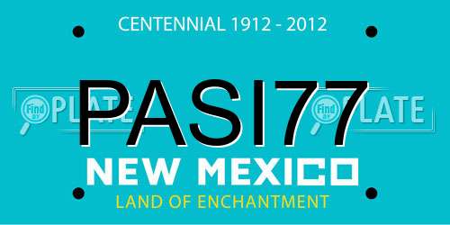 PASI77 New Mexico License Plate