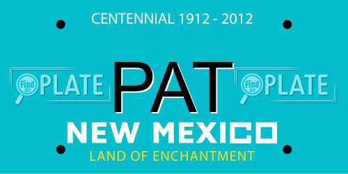 PAT New Mexico License Plate