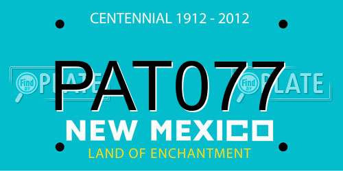 PAT077 New Mexico License Plate