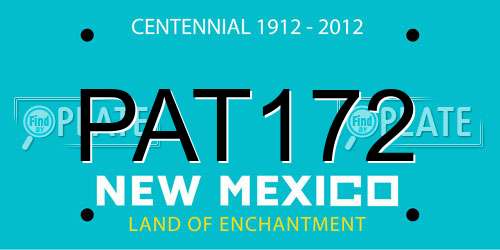 PAT172 New Mexico License Plate