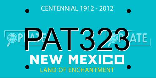 PAT323 New Mexico License Plate