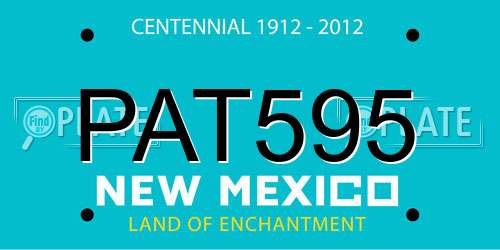 PAT595 New Mexico License Plate