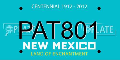 PAT801 New Mexico License Plate
