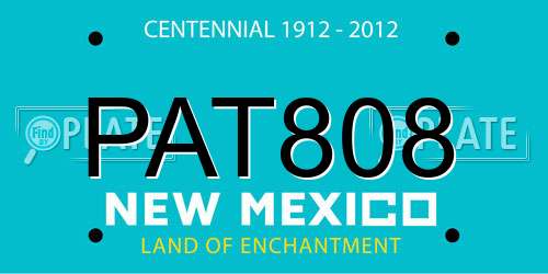 PAT808 New Mexico License Plate