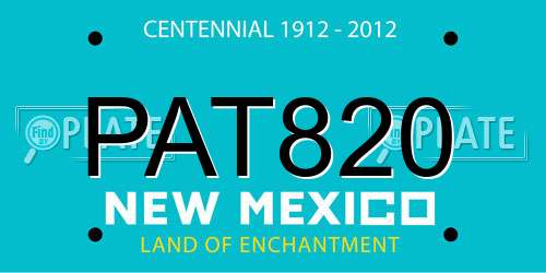 PAT820 New Mexico License Plate