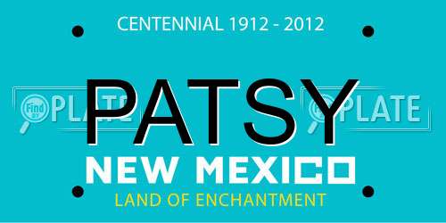 PATSY New Mexico License Plate