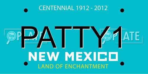PATTY1 New Mexico License Plate