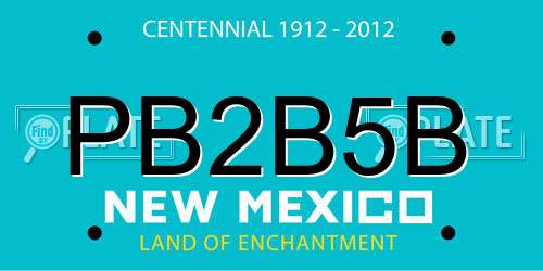 PB2B5B New Mexico License Plate