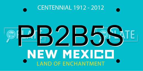 PB2B5S New Mexico License Plate