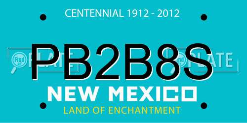 PB2B8S New Mexico License Plate