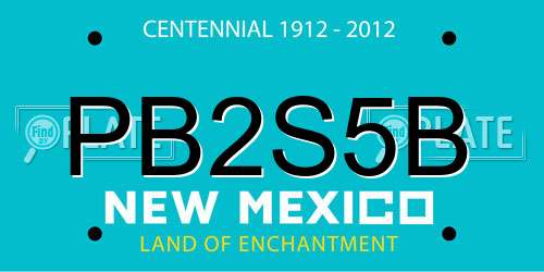 PB2S5B New Mexico License Plate