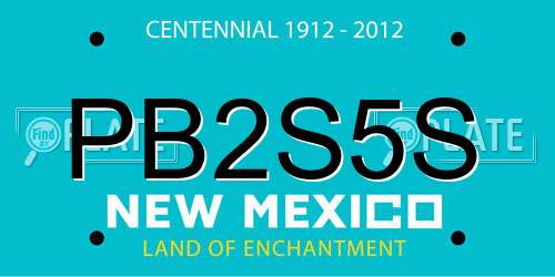 PB2S5S New Mexico License Plate