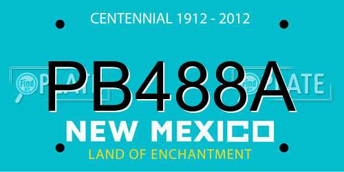 PB488A New Mexico License Plate