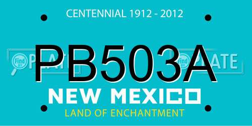 PB503A New Mexico License Plate