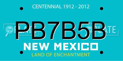 PB7B5B New Mexico License Plate