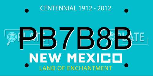 PB7B8B New Mexico License Plate