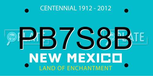 PB7S8B New Mexico License Plate