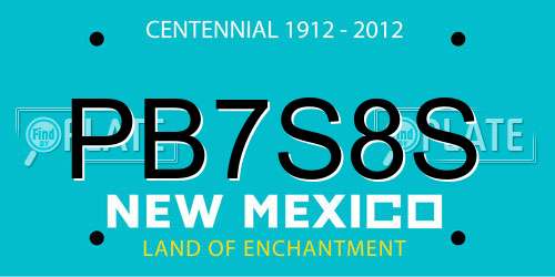 PB7S8S New Mexico License Plate