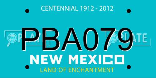 PBA079 New Mexico License Plate