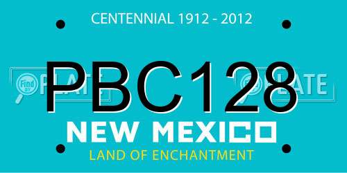 PBC128 New Mexico License Plate