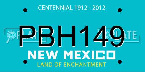 PBH149 New Mexico License Plate