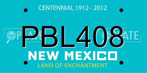 PBL408 New Mexico License Plate