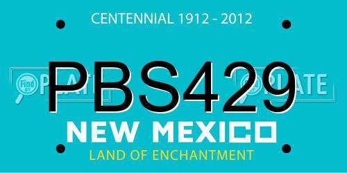PBS429 New Mexico License Plate