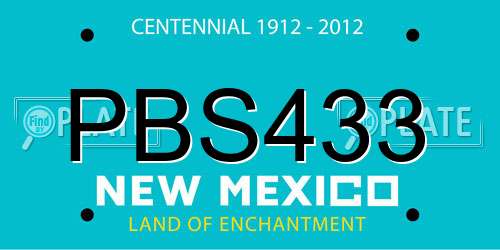 PBS433 New Mexico License Plate