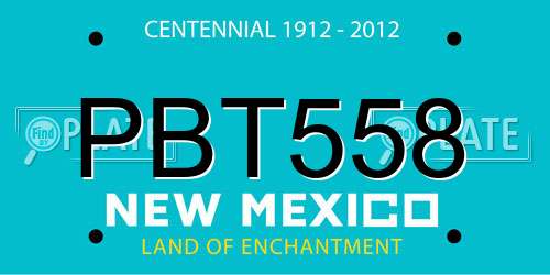PBT558 New Mexico License Plate