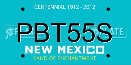 PBT55S New Mexico License Plate