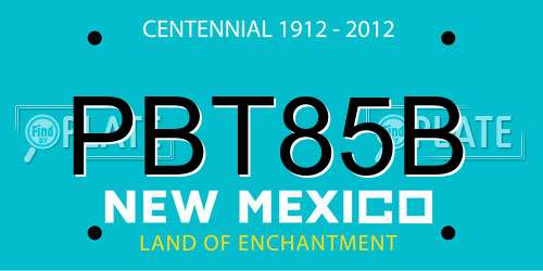 PBT85B New Mexico License Plate