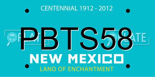 PBTS58 New Mexico License Plate