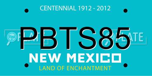 PBTS85 New Mexico License Plate