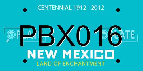 PBX016 New Mexico License Plate