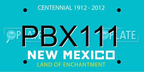 PBX111 New Mexico License Plate