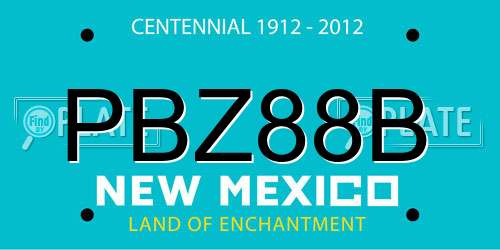 PBZ88B New Mexico License Plate
