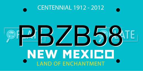 PBZB58 New Mexico License Plate