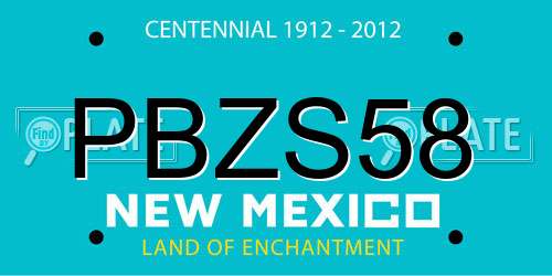PBZS58 New Mexico License Plate