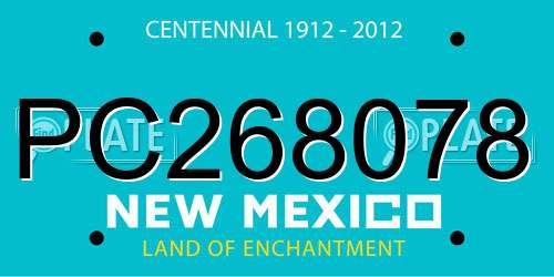 PC268078 New Mexico License Plate