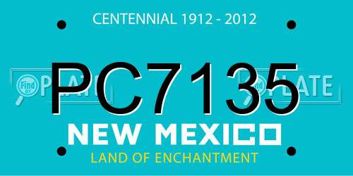 PC7135 New Mexico License Plate