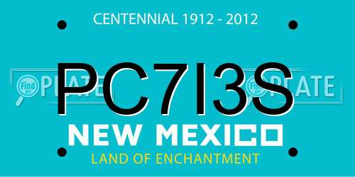 PC7I3S New Mexico License Plate