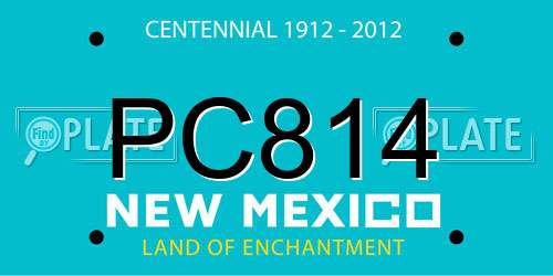 PC814 New Mexico License Plate