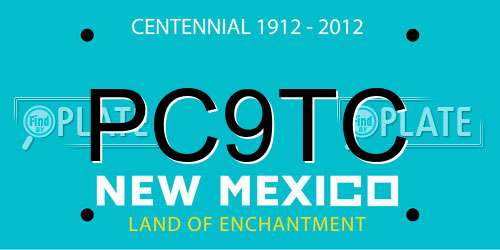 PC9TC New Mexico License Plate