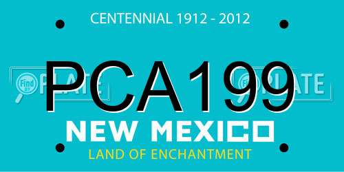 PCA199 New Mexico License Plate
