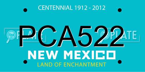 PCA522 New Mexico License Plate