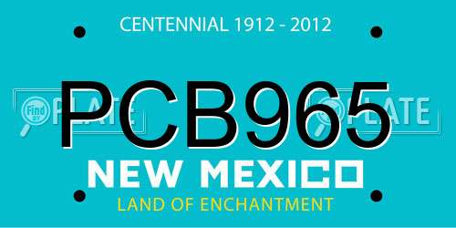 PCB965 New Mexico License Plate