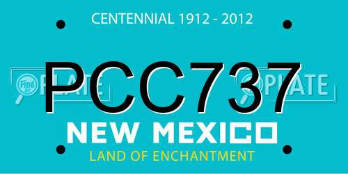 PCC737 New Mexico License Plate