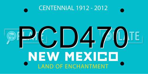 PCD470 New Mexico License Plate
