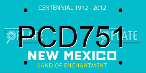 PCD751 New Mexico License Plate