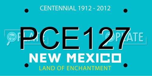 PCE127 New Mexico License Plate